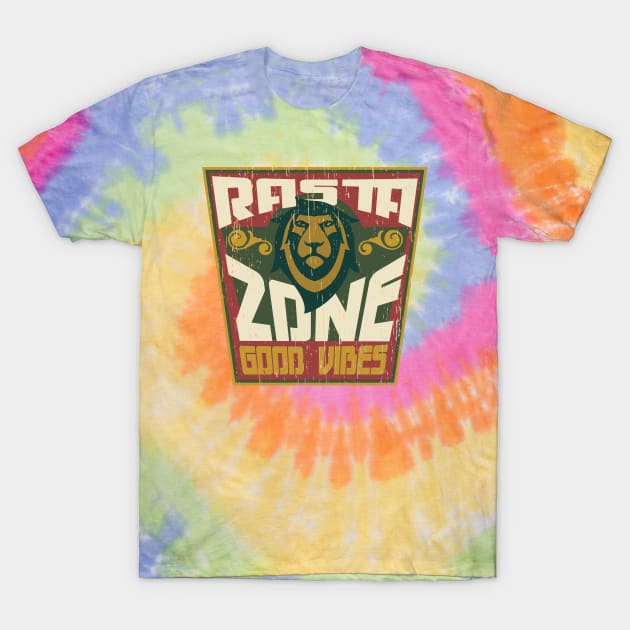 Rasta Zone jah distressed badge T-Shirt by SpaceWiz95